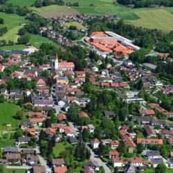 Luftbild, Isen, Kirche, Ziegelei