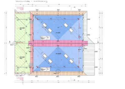 Turnhalle, Dach, Plan